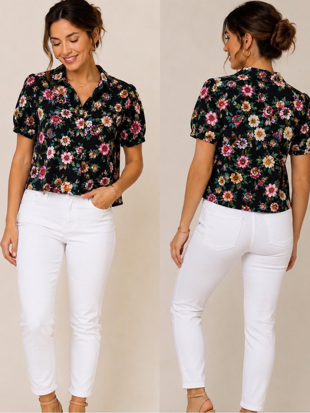 Philosophy Republic Clothing Floral Button-Up Blouse – NWT – Size S